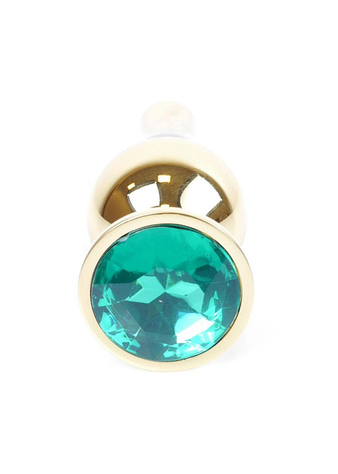 Анальна пробка - Jewellery Gold Long Plug Green Sex Aura Київ - фото 2