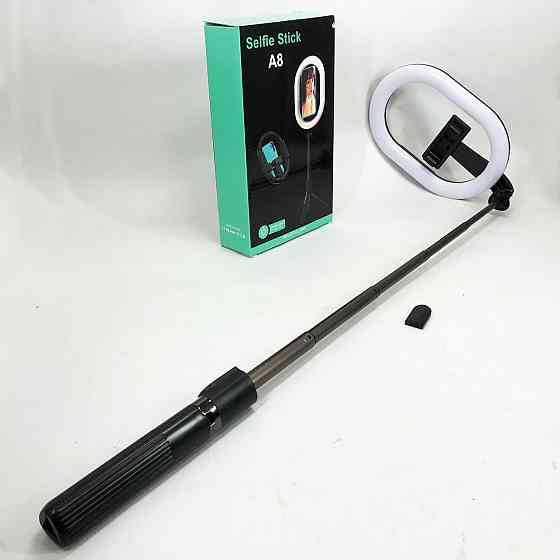 Освітлення для блогера Selfie Stick A8, Професійна лампа, Кольцевой свет, Лампа для тиктокерів RI-56 Львов