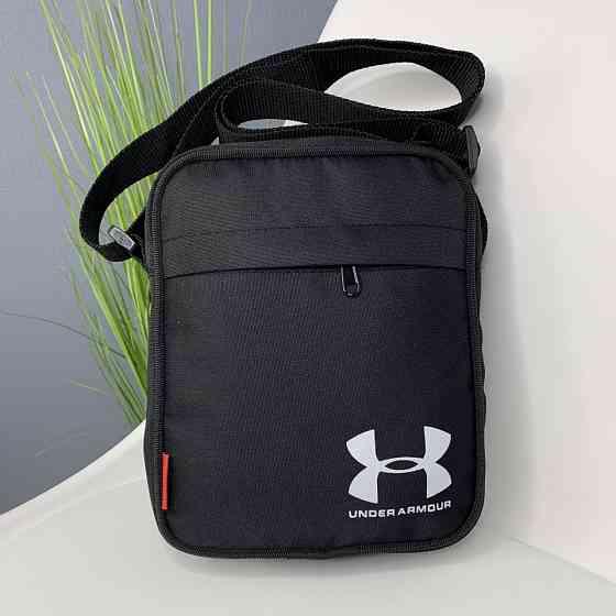 Сумка мужская через плечо Under Armour, барсетка вместительная на 3 отделения, чернаяMasterSem Киев