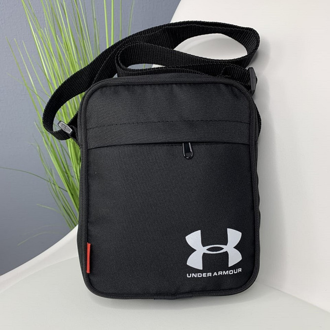 Сумка мужская через плечо Under Armour, барсетка вместительная на 3 отделения, чернаяMasterSem Киев - изображение 1