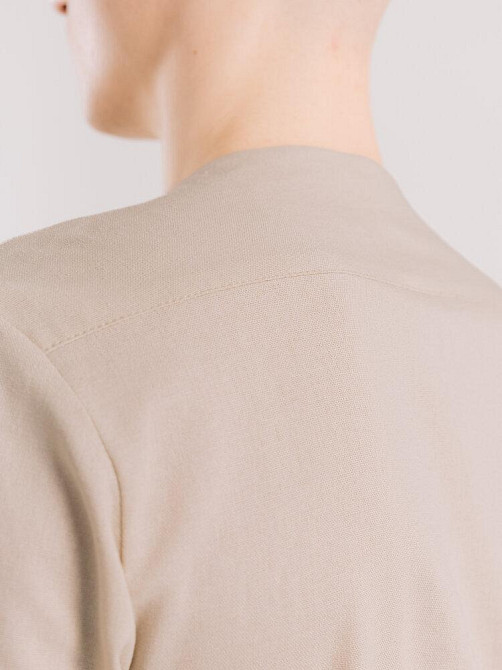 Мужская рубашка бежевая с длинным рукавом Pobedov Horizon Киев - изображение 5