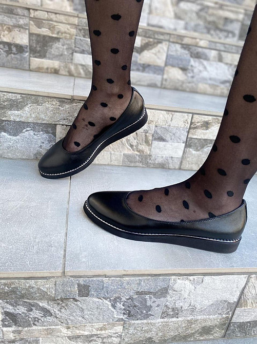 Injers Балетки жіночі INJERS 191 чорні (весна-осінь, шкіра натуральна) (1284) лише 40р. Коломия - фото 3