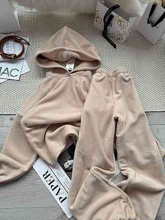 Жіночий стильний теплий костюм Двосторонній Фліс Бежевий, 46/48 Одеса