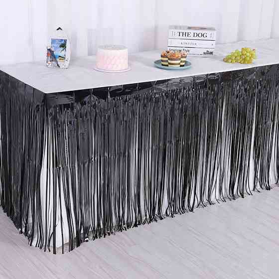 Дождик широкий на стену и стол 74 см на 274 см черный Киев