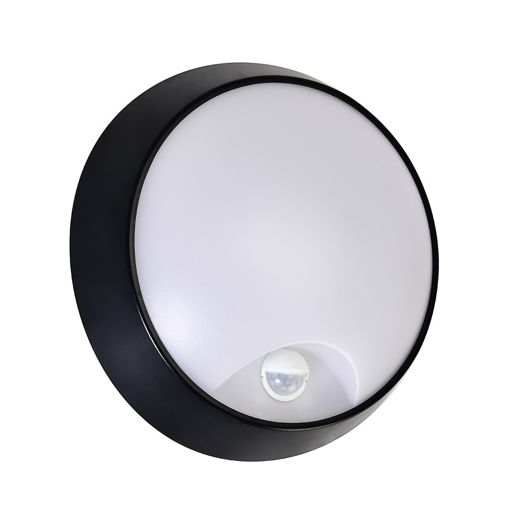 Світлодіодний світильник вологозахищений SORENTO 3CCT 20W IP54 чорний з датчиком руху Київ - фото 1