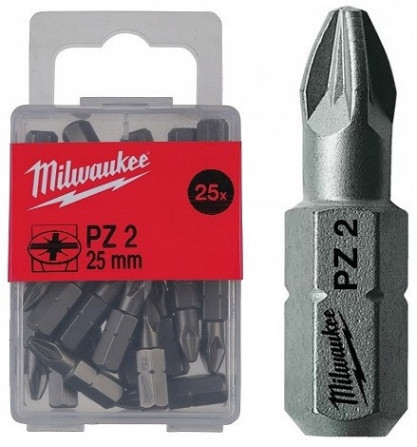 Біта для шурупокрута Milwaukee pz2 x 25 мм (25 шт) 4932399590 Коломия - фото 1