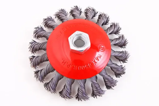 Щітка для УШМ конусна Intertool пучки витою дроту 115м Вінниця