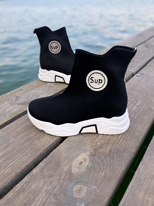 No brend Кросівки жіночі Q-7 чорні (весна-літо, сітка) (3172) Коломия - фото 1