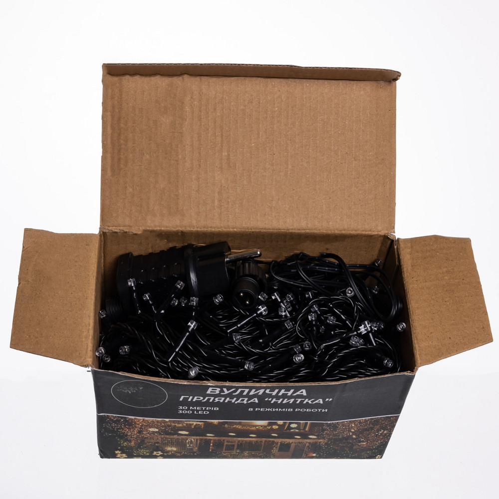 Garlando Гірлянда Нитка вулична 30 (м) 300 LED чорний провід Синій CF300L30MBBL Коломия - фото 4
