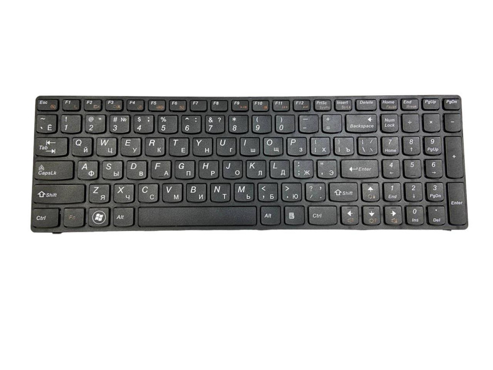 Клавиатура для ноутбука Lenovo IdeaPad (B570, V570, Z570, Z575) черная с рамкой, RU Вінниця - фото 1