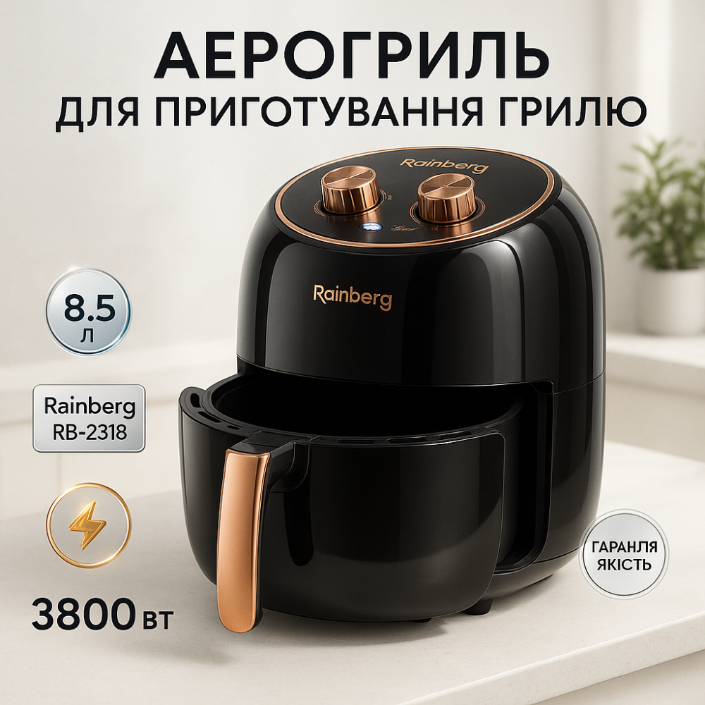 Фритюрниця для картоплі фрі професійна Rainberg, Аерогриль для м'яса, Мультипіч з автовідключенням CP-57 Львів - фото 12