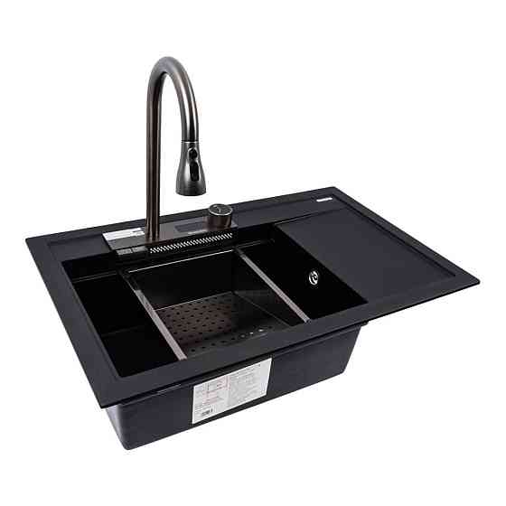 VALESO Гранітна мийка VALESO ATRUM 7950 матова Чорний металік Киев