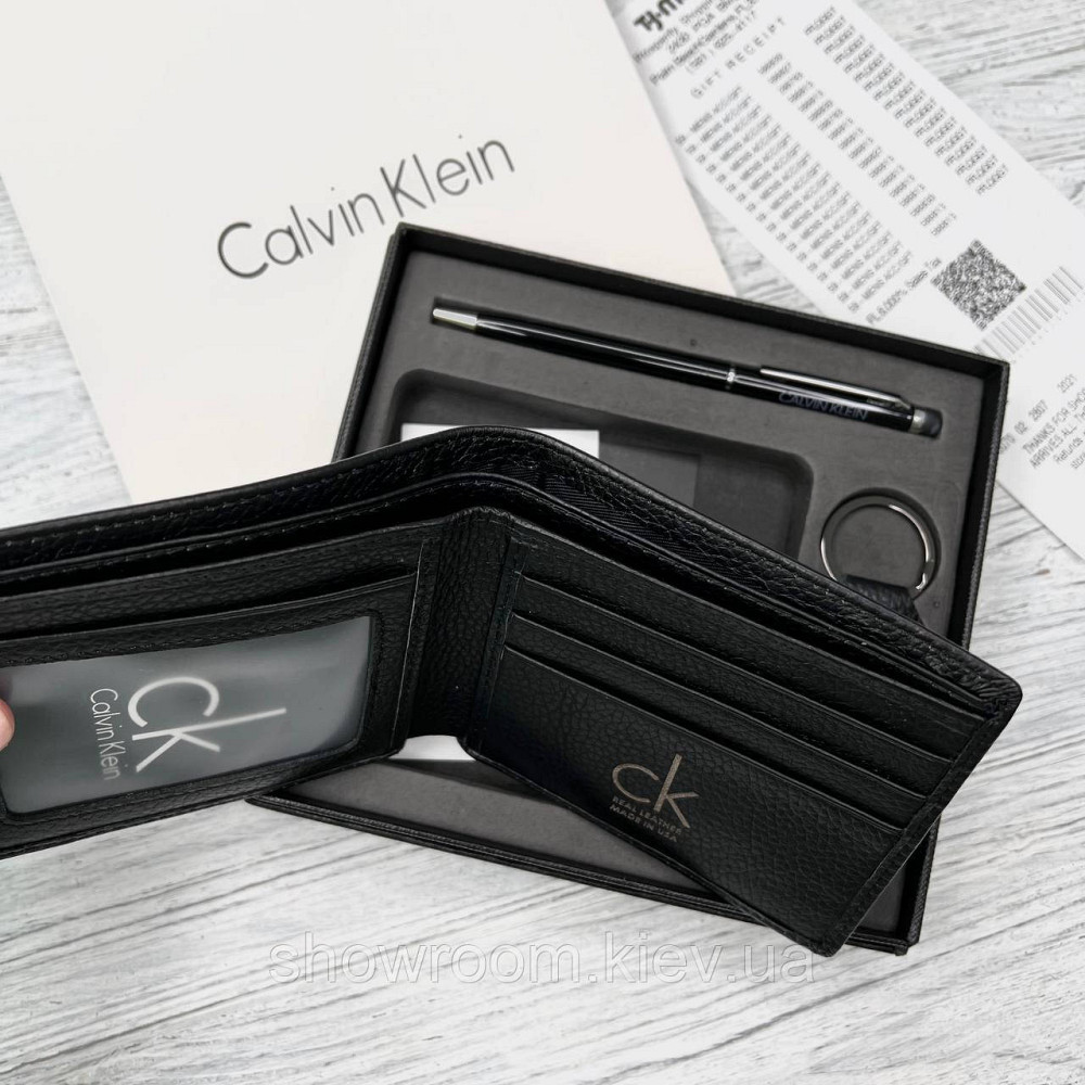 Мужское кожаное портмоне в подарочной упаковке Ск (8875-3) Киев - изображение 3