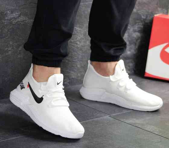 Кросівки Чоловічі Білі Тканинні Boost Пінка в стилі N!ke (розміри: 44,45) Дніпро