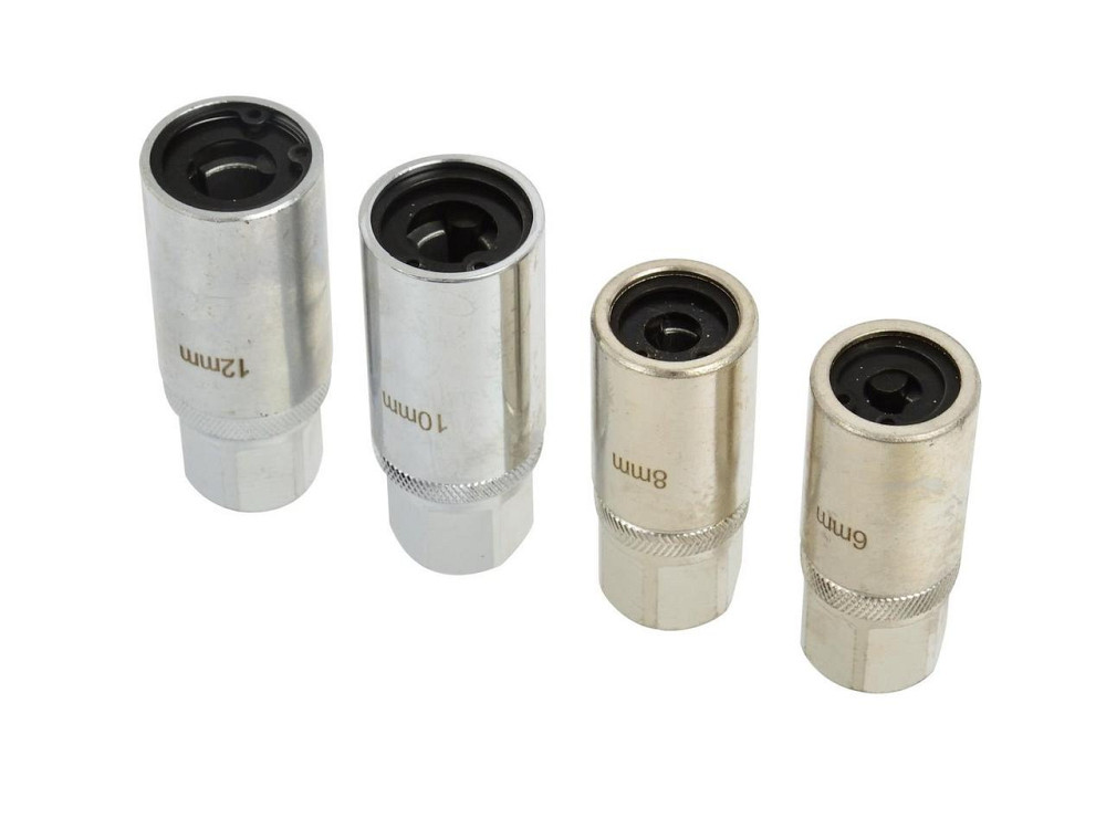 Набір Екстракторів "GeKo" для зламаних болтів та шпильок (6, 8 ,10, 12 мм), к-т 4 шт. [CrV 50BV30] під вороток 1/2" Стрый - изображение 2