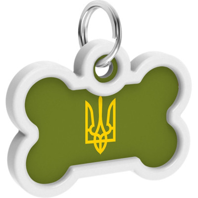 Адресник для тварин WAUDOG Smart ID з QR паспортом "Тризуб олива", кістка 40х28 мм (231-4032) Вінниця - фото 4