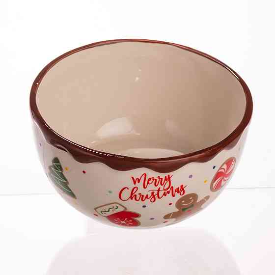 Новогодняя суповая тарелка Merry Christmas Ø15 см Киев