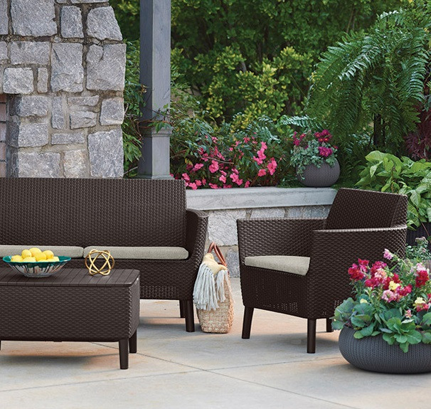 Комплект садових меблів Keter Salemo 3 seater set, коричневий Київ - фото 8