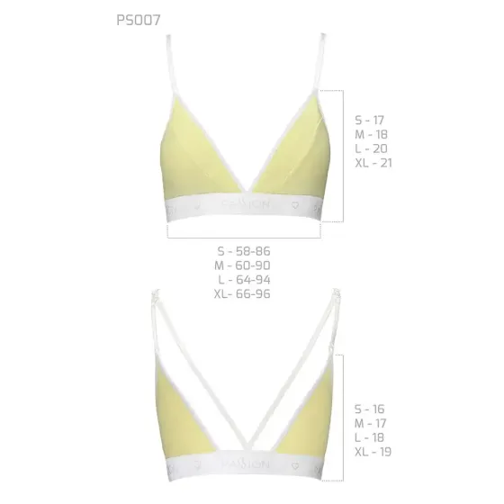 Спортивний топ з подвійними бретелями Passion PS007 TOP S, yellow Львів