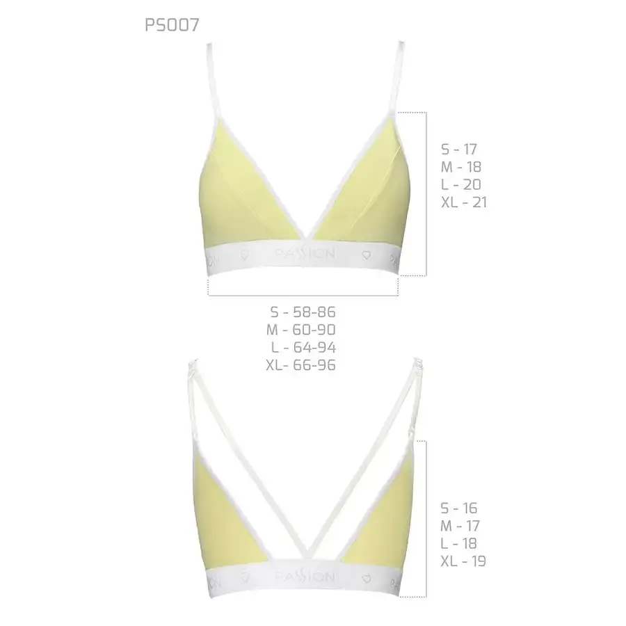 Спортивний топ з подвійними бретелями Passion PS007 TOP S, yellow Львів - фото 5