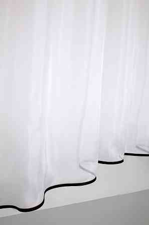 Кухонная тюль арка с ламбрекеном VR-Textil № 025к белый с венге 270х170 см (52-0235) Киев