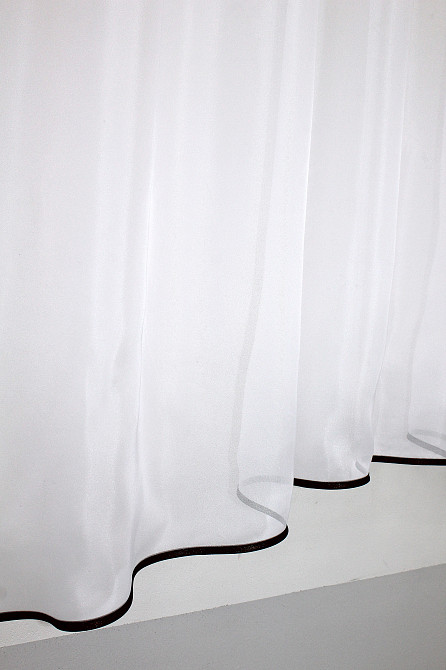 Кухонна тюль арка з ламбрекеном VR-Textil № 025к білий з венге 270х170 см (52-0235) Київ - фото 4