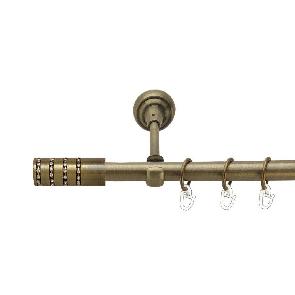 Карниз Orvit Барамелла металевий однорядний відкритий гладка труба кільце металеве Антик 19 мм 200 см Львов - изображение 1