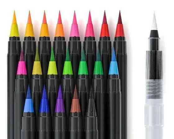 Набір скетч маркерів Touch Smooth на спиртовій основі 12 штук НА ВИБІР + 20 кольорів акварельних маркерів з пензликом Кам'янець-Подільський