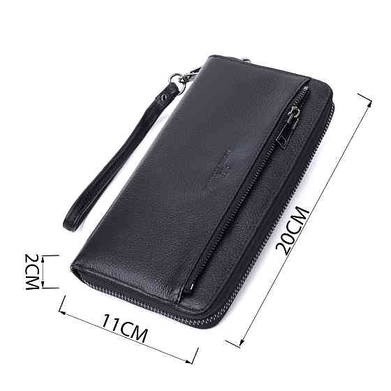 Удобный клатч для мужчин из натуральной кожи ST Leather 22681 Черный Киев