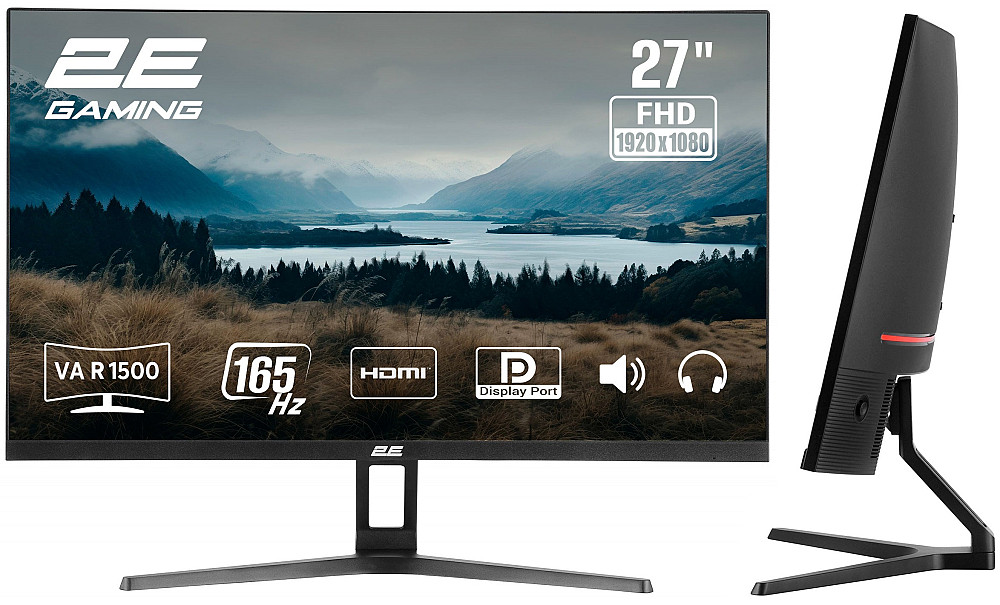 Монітор 2E GAMING 27" R2723BV HDMI, DP, MM, VA, 165Hz, 6ms, CURVED, FreeSync Київ - фото 1