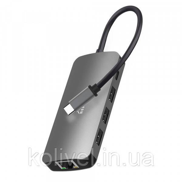 Док-станція USB3.1 Type-C --> HDMI/USB 3.0x3/RJ45/SD/MicroSD/PD 100W Hub Pro 8-in-1 Media-Tech (MT5044) Київ - фото 1