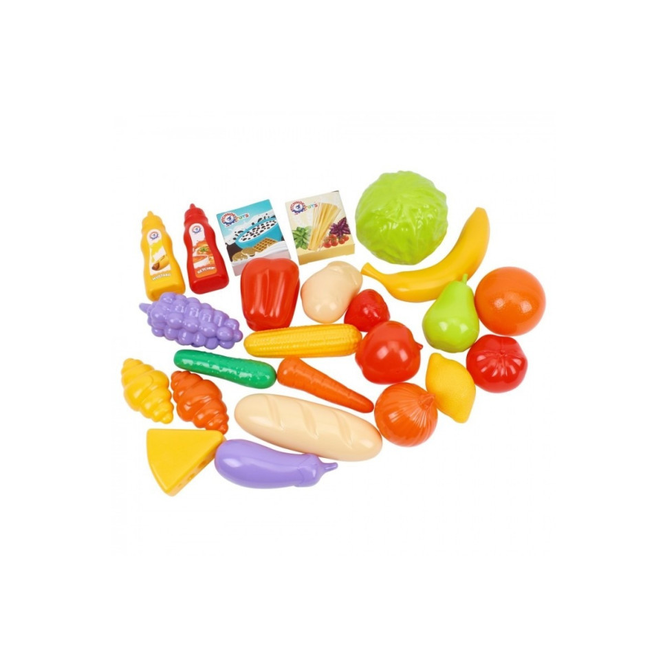 Ігровий дитячий набір "Маркет" 0730TXK прилавок з полицями, кошик, різні продукти Вінниця - фото 3