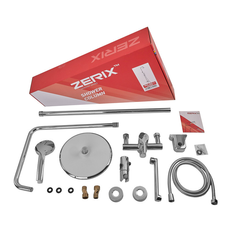 Душова колона зі змішувачем Zerix Rex-009-J Chrome з нержавіючої сталі (Колір хром) (ZX6124)   ( 26177 ) Харьков - изображение 7