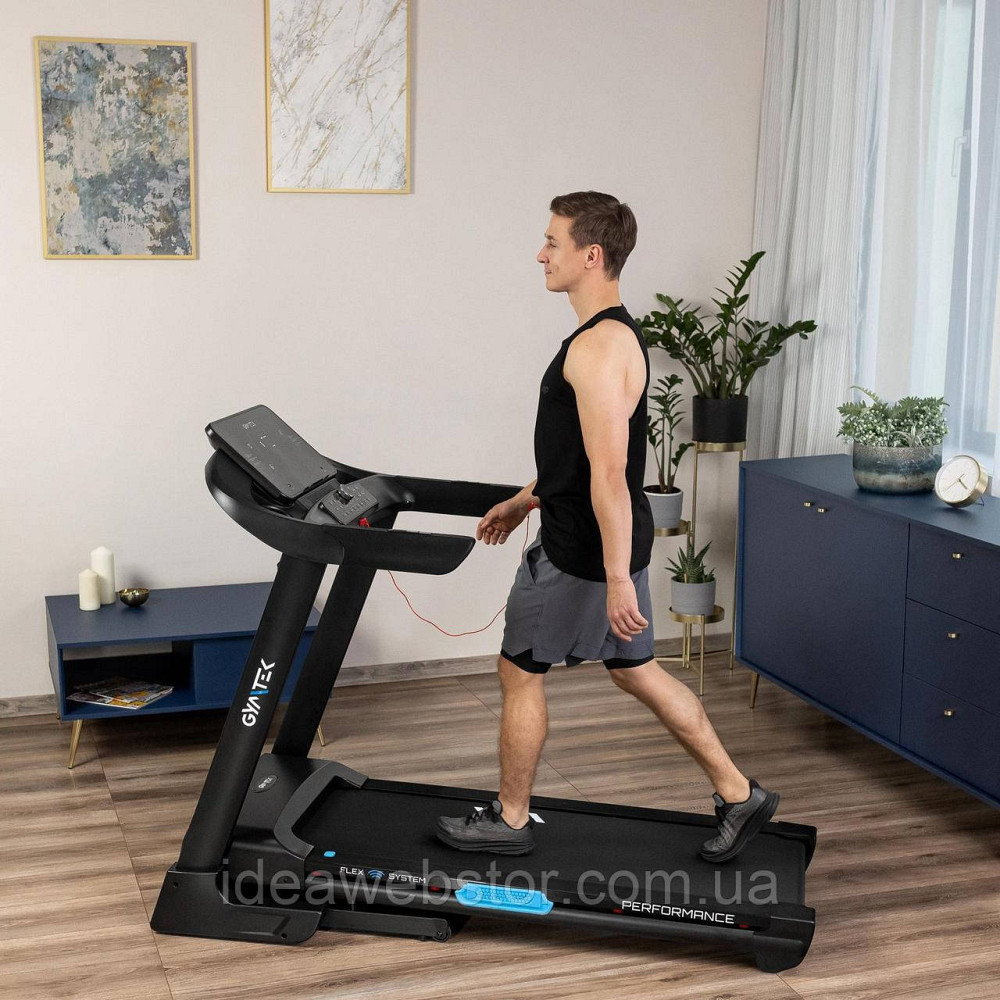 Беговая дорожка GYMTEK XT800 электрическая складная для дома 18 км/ч наклон 15% амортизация двигатель 3.25 к.с. нагрузка до 150 кг Киев - изображение 19