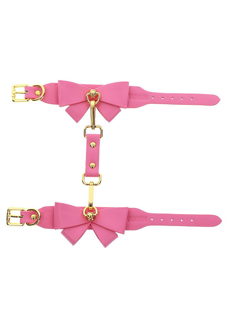 Поножі з бантиками Taboom Malibu Ankle Cuffs із веганської шкіри, рожеві Sex Aura Київ - фото 10