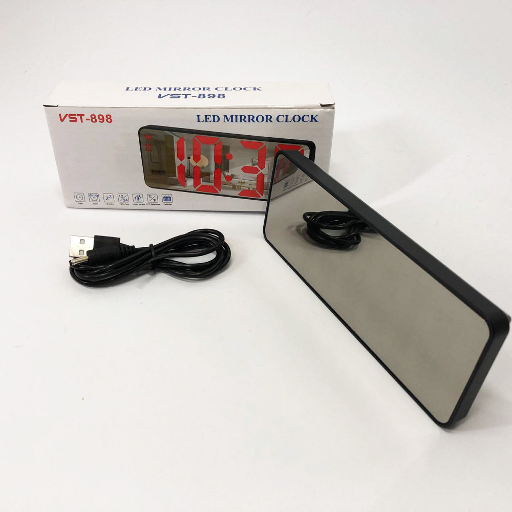 Часы сетевые электронные светящиеся настольные VST-898-4, Часы с подстветкой, Электронные часы YB-872 на стол Киев - изображение 5