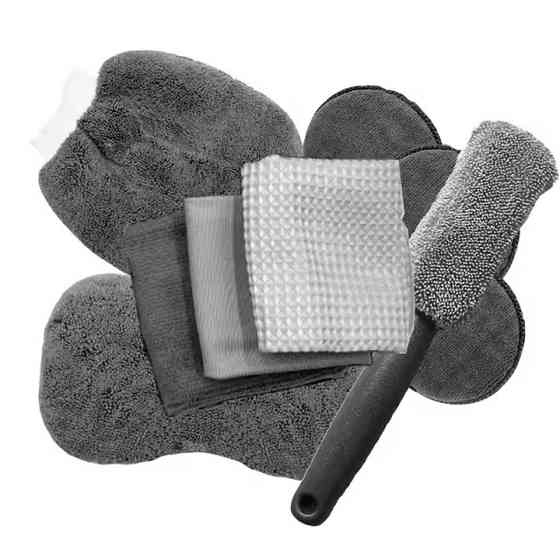 Набір для мийки та полірування авто 9 в 1. Набір пристосувань для догляду за автомобілем, мікрофібра для машини Кам'янець-Подільський