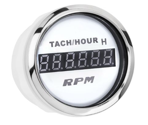 Цифровой Тахометр Со Счетчиком Моточасов I Gauge 52Mm (Белый) Led Дисплей Днепр