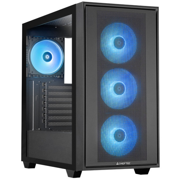 Корпус Chieftec HUNTER 3 GS-03B-OP 4x120mm A-RGB, USB-C, E-ATX, без БЖ, Black Вінниця - фото 1
