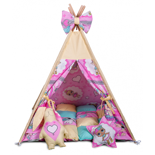 Вігвам Хатка комплект Ляльки з подушками — Великий 150*150 см Київ