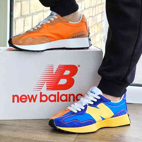 Мужские Синие Кроссовки New Balance 327 Желтые Оранжевые Нью Баланс (размеры: 41,43,44,45,46) Видео Обзор Днепр
