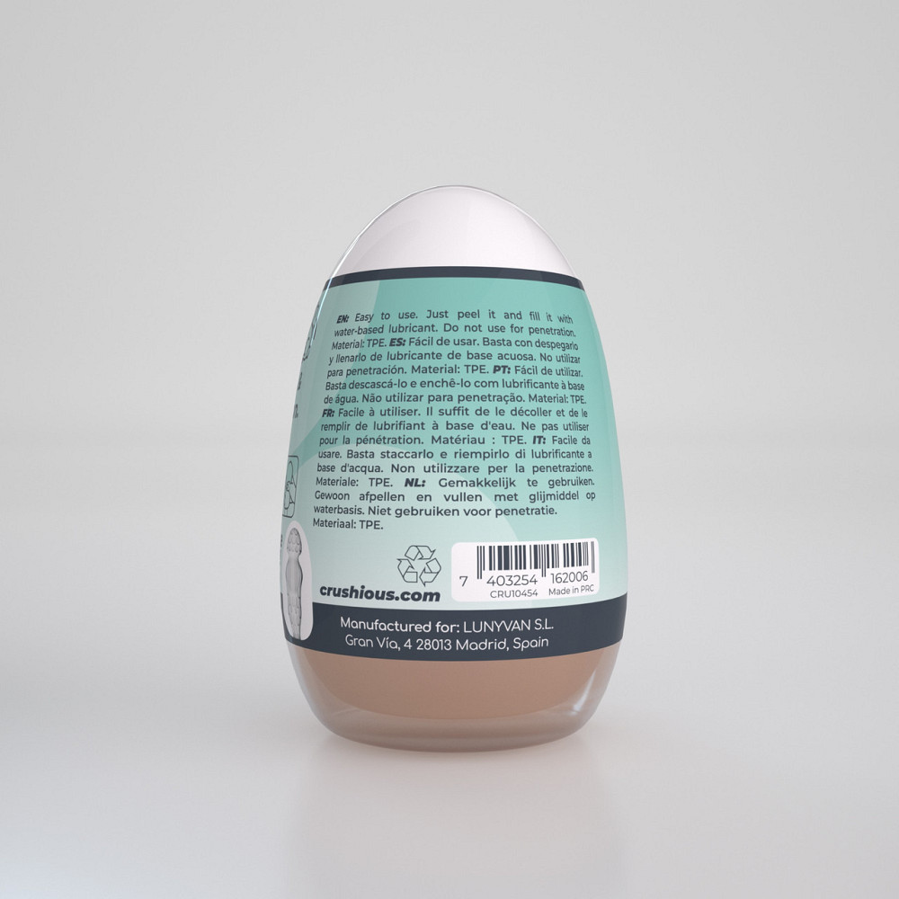 Мастурбатор-яйце, вагіна CRUSHIOUS EZY EGG THE Novice, реалістичний Sex Aura Київ - фото 3