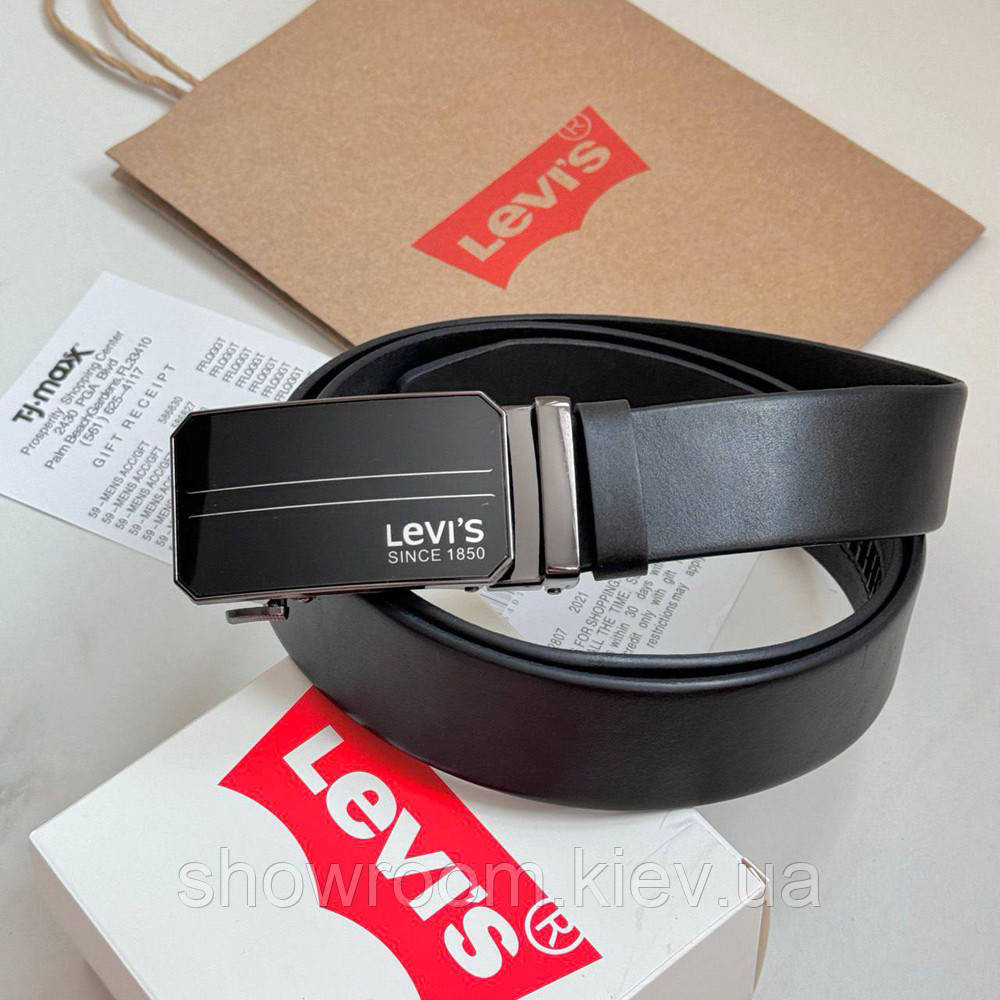 Мужской кожаный брендовый ремень (513) Киев - изображение 1