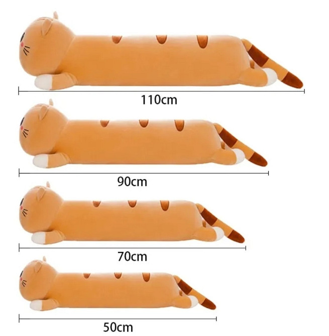 Кот батон серый мягкая игрушка подушка обнимашка 90см Киев - изображение 4