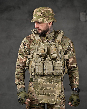 Плитоноска 4 швидкі скидання Cordura піксель ВТ7930 Київ - фото 1