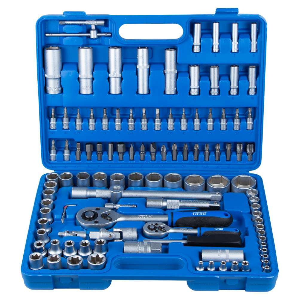 Grad Набор насадок торцевых и биты 1/4", 1/2" 108шт Start GRAD (6003205) Коломыя - изображение 4