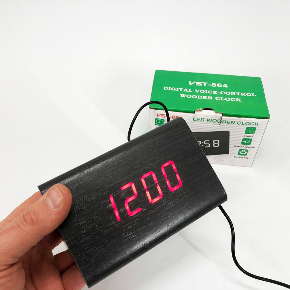 Настільний годинник зі світлодіодним дисплеєм VST-864, Електронні настільні AD-787 годинники digital Київ - фото 10