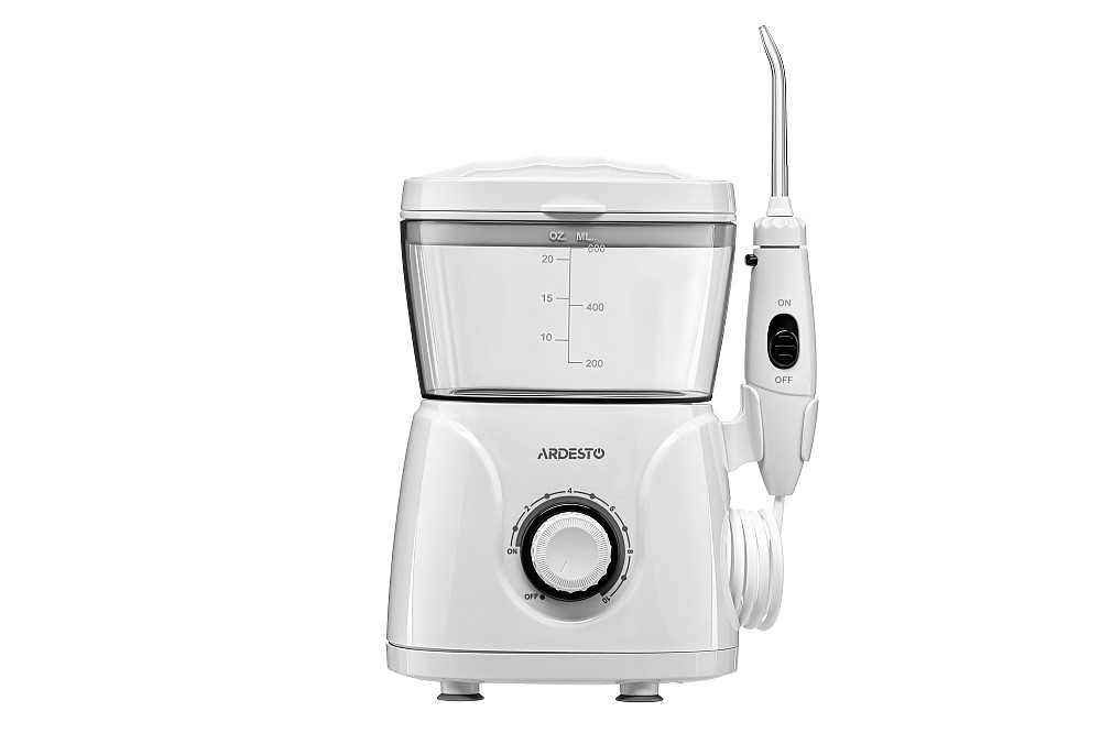 Іригатор ARDESTO стаціонарний, чаша 600 мл, від мережі , 8 насадок, білий Київ - фото 3