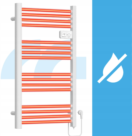 Полотенцесушитель электрический с термостатом Maltec 500Вт Белый (Польша) Киев