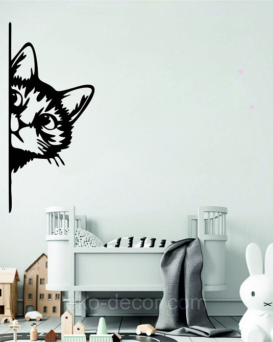 Декоративне настінне 3D Панно «Кіт» Декор на стіну з об'ємом (ціна за 1 шт) Київ - фото 4